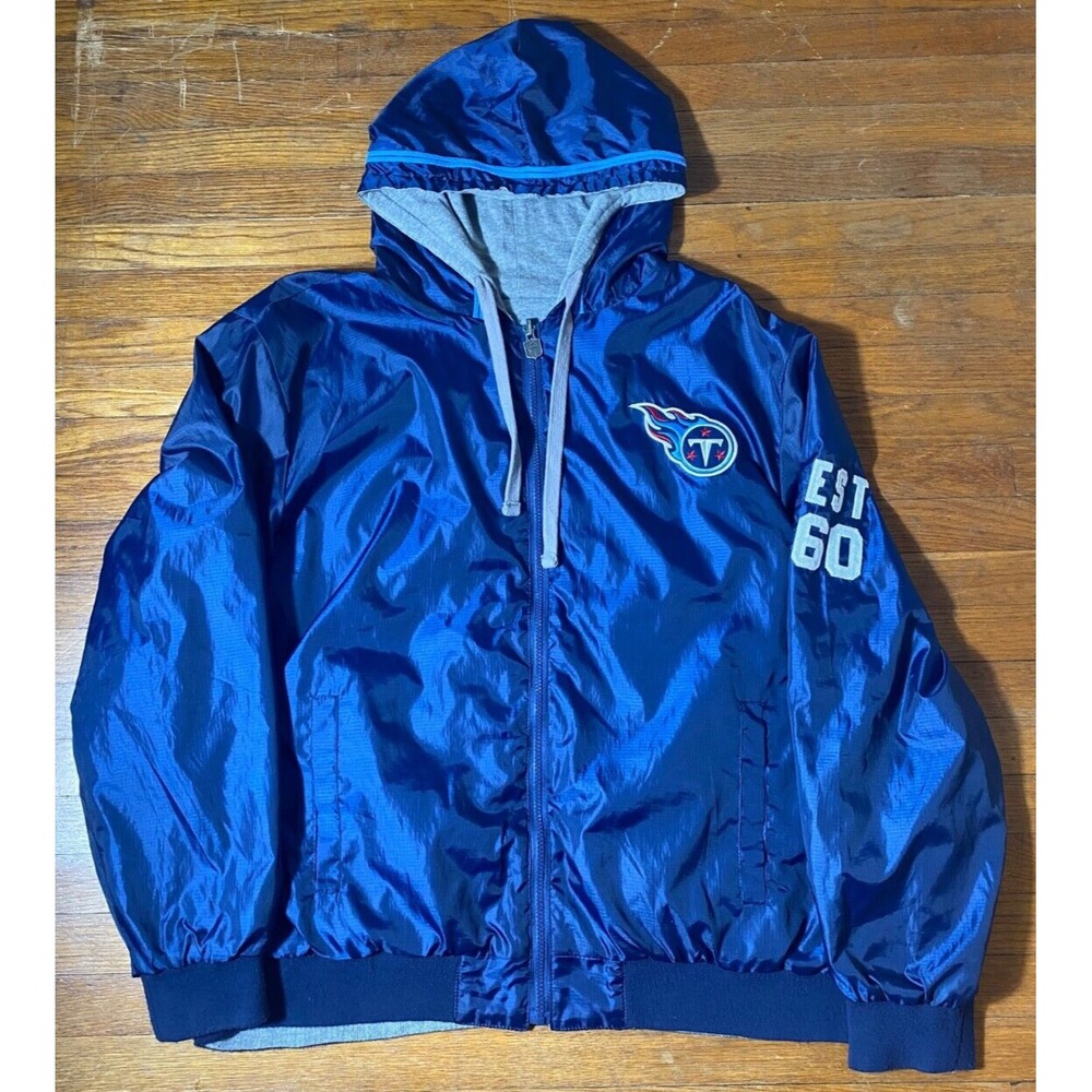 NFL Pro Line Tennessee Titans‎ Reversible Zip Up Jacket Mens XL